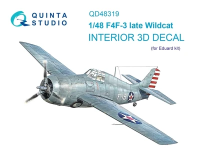 QD48319  декали  3D Декаль интерьера кабины F4F-3 late (Eduard)  (1:48) 2000002137009