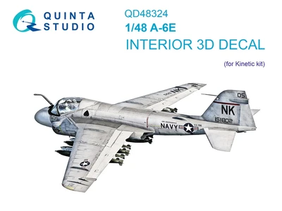 QD48324  декали  3D Декаль интерьера кабины A-6E (Kinetic)  (1:48) 2000002150787