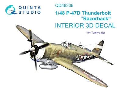 QD48336  декали  3D Декаль интерьера кабины P-47D Thunderbolt Razorback (Tamiya)  (1:48) 2000002153566