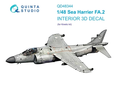 QD48344  декали  3D Декаль интерьера кабины Sea Harrier FA.2  (Kinetic)  (1:48) 2000002127314