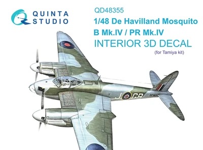 QD48355  декали  3D Декаль интерьера кабины DH Mosquito B Mk. IV  (Tamia)  (1:48) 2000002125976