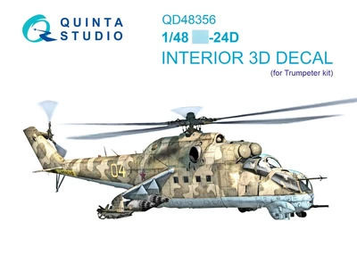QD48356  декали  3D Декаль интерьера кабины M&-24Д (Trumpeter)  (1:48) 2000002135043