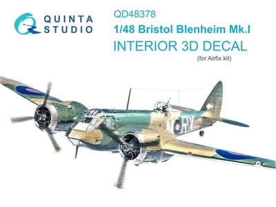 QD48378  декали  3D Декаль интерьера кабины Blenheim Mk.I (Airfix)  (1:48) 2000002137740