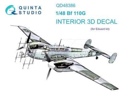 QD48386  декали   3D Декаль интерьера кабины BF 110G (Eduard)  (1:48) 2000002158387