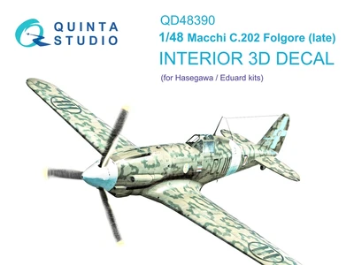 QD48390  декали   3D Декаль интерьера кабины Macchi C.202 Folgore поздний (Hasegawa:Eduard)  (1:48) 2000002158400