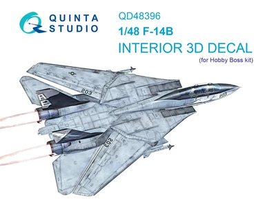 QD48396  декали  3D Декаль интерьера кабины F-14B (Hobby Boss)  (1:48) 2000002137375