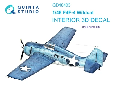 QD48403  декали   3D Декаль интерьера кабины F4F-4 Wildcat (Eduard)  (1:48) 2000002158417