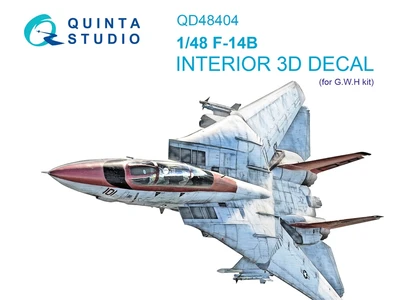 QD48404  декали  3D Декаль интерьера кабины F-14B (GWH)  (1:48) 2000002138822