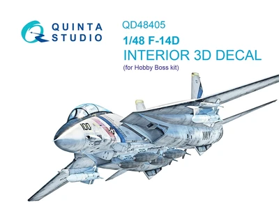 QD48405 декали  3D Декаль интерьера кабины F-14D (Hobby Boss)  (1:48) 2000002158684
