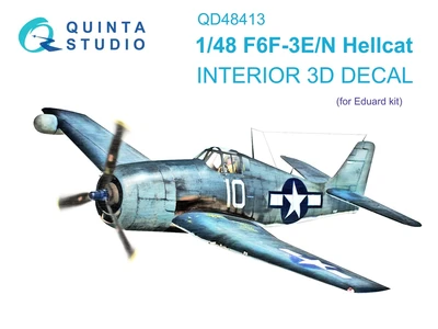 QD48413  декали   3D Декаль интерьера кабины F6F-3E:N Hellcat (Eduard)  (1:48) 2000002158431