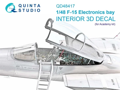 QD48417  декали  3D Декаль интерьера кабины F-15C отсек электроники (Academy)  (1:48) 2000002169437