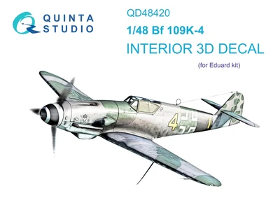 QD48420  декали   3D Декаль интерьера кабины Bf 109K-4 (Eduard)  (1:48) 2000002158462