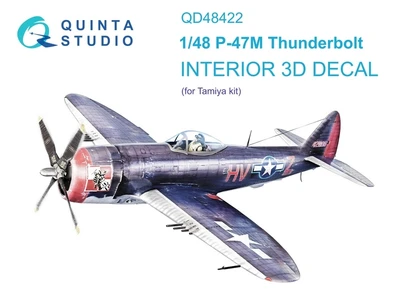QD48422  декали  3D Декаль интерьера кабины P-47M Thunderbolt (Tamiya)  (1:48) 2000002170228