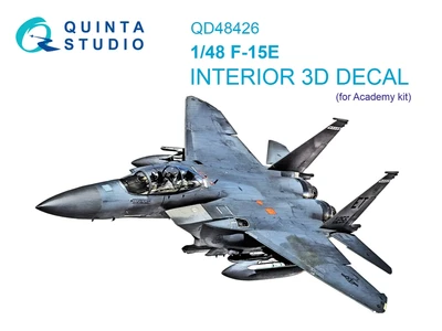 QD48426  декали  3D Декаль интерьера кабины F-15E (Academy)  (1:48) 2000002169444