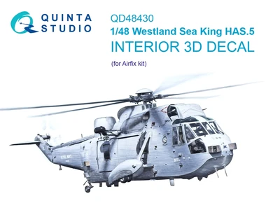 QD48430  декали   3D Декаль интерьера кабины Westland Sea King HAS.5 (Airfix)  (1:48) 2000002158493