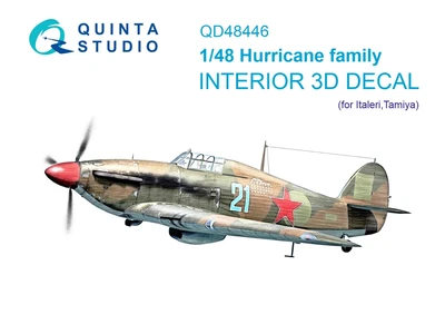 QD48446  декали  3D Декаль интерьера кабины для семейства Hurricane (Italeri/Tamiya)  (1:48) 2000002169499