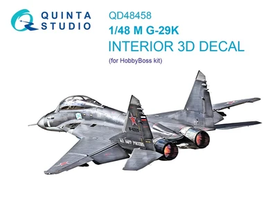 QD48458  декали  3D Декаль интерьера кабины M&G-29К (HobbyBoss)  (1:48) 2000002158752
