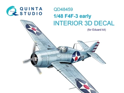 QD48459  декали  3D Декаль интерьера кабины F4F-3 early (Eduard)  (1:48) 2000002170303