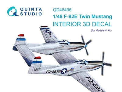 QD48496  декали  3D Декаль интерьера кабины F-82E Twin Mustang (Modelsvit)  (1:48) 2000002174158
