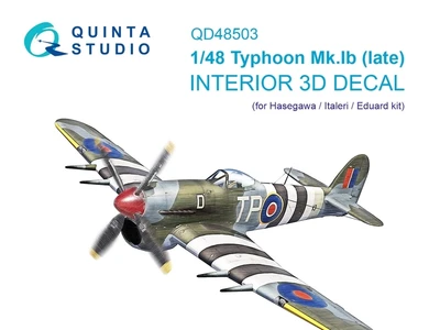 QD48503  декали  3D Декаль интерьера кабины Typhoon Mk.Ib Late (Hesegawa/Italeri)  (1:48) 2000002183488