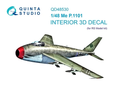 QD48530  декали  3D Декаль интерьера кабины Me P.1101 (RS models)  (1:48) 2000002183648