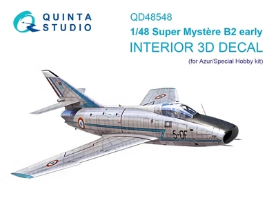 QD48548  декали  3D Декаль интерьера кабины Super Mystere B2 Early (Azur/Special Hobby)  (1:48) 2000002191261
