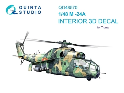 QD48570  декали  3D Декаль интерьера кабины ОКБ M&-24А (Trump)  (1:48) 2000002183808
