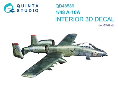 QD48586  декали  3D Декаль интерьера кабины A-10A Warthog (GWH)  (1:48) 2000002191407