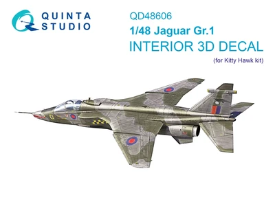 QD48606  декали  3D Декаль интерьера кабины Jaguar Gr.1 (Kitty Hawk)  (1:48) 2000002195580