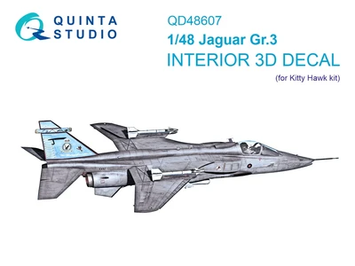 QD48607  декали  3D Декаль интерьера для Jaguar Gr.3 (Kitty Hawk)  (1:48) 2000002208976