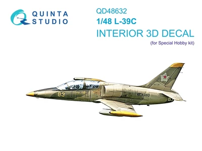 QD48632  декали  3D Декаль интерьера кабины L-39C (Special Hobby)  (1:48) 2000002209034