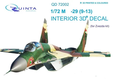 QD72002  декали  3D Декаль интерьера кабины M&G-29 9-13 (Звезда)  (1:72) 2000000159980
