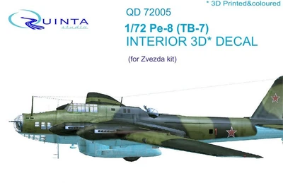QD72005  декали  3D Декаль интерьера кабины ПЕ-8/ТБ-7 (Звезда)  (1:72) 2000000160023