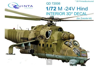 QD72006  декали  3D Декаль интерьера кабины M&-24В (Звезда)  (1:72) 2000000160030