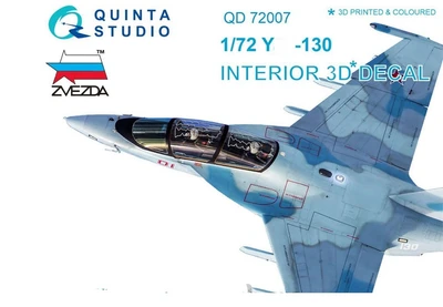 QD72007  декали  3D Декаль интерьера кабины Y@K-130 (Звезда)  (1:72) 2000000160047