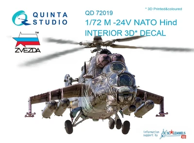 QD72019  декали  3D Декаль интерьера кабины M&-24В (Звезда)  (1:72) 2000000163543