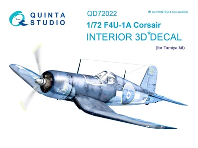 QD72022  декали  3D Декаль интерьера кабины F4U-1A Corsair (Tamiya)  (1:72) 2000000223018