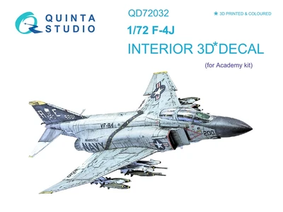 QD72032  декали  3D Декаль интерьера кабины F-4J (Academy)  (1:72) 2000000254708