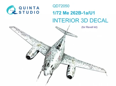 QD72050  декали  3D Декаль интерьера кабины Me-262B-1a/U1  (Revell)  (1:72) 2000002125983