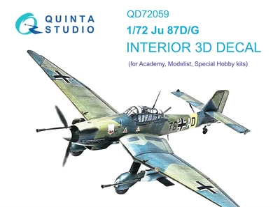 QD72059  декали  3D Декаль интерьера кабины Ju 87 D/G (Academy/Special Hobby)  (1:72) 2000002123941