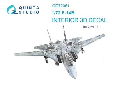 QD72061  декали  3D Декаль интерьера кабины F-14B (GWH)  (1:72) 2000002135128