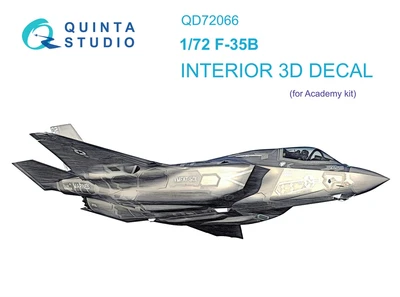 QD72066  декали  3D Декаль интерьера кабины F-35B (Academy)  (1:72) 2000002123965