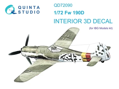 QD72090  декали  3D Декаль интерьера кабины Fw 190D (IBG models)  (1:72) 2000002139195