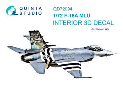 QD72094  декали   3D Декаль интерьера кабины F-16A MLU (Revell)  (1:72) 2000002158257