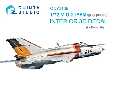 QD72109  декали  3D Декаль интерьера кабины M&G-21ПФМ с серыми панелями (Eduard)  (1:72) 2000002150695