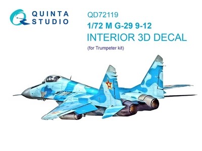 QD72119  декали  3D Декаль интерьера кабины M&G-29 9-12 (Trump)  (1:72) 2000002158639