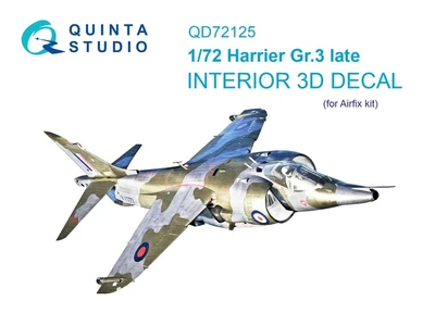QD72125  декали  3D Декаль интерьера кабины Harrier Gr.1/GR.3 late (Airfix)  (1:72) 2000002170112