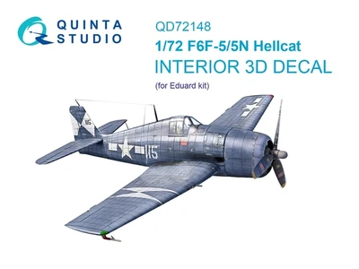 QD72148  декали  3D Декаль интерьера кабины F6F-5 Hellcat (Eduard)  (1:72) 2000002170174