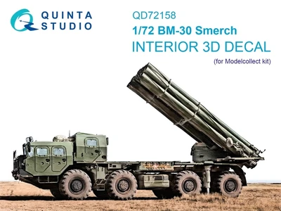 QD72158  декали  3D Декаль интерьера кабины БМ-30 Смерч (Modelcollect)  (1:72) 2000002183259