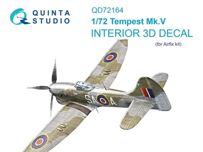 QD72164  декали  3D Декаль интерьера кабины Tempest Mk.V (Airfix)  (1:72) 2000002170211
